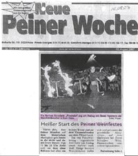 Zeitungsartikel Neue Peiner Woche 2007